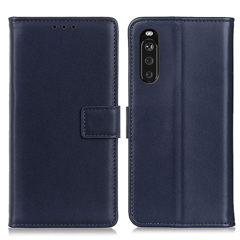 Funda de Cuero Cartera con Soporte Carcasa A08D para Sony Xperia 10 III Azul