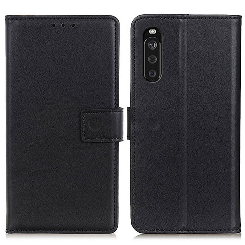 Funda de Cuero Cartera con Soporte Carcasa A08D para Sony Xperia 10 III Lite Negro