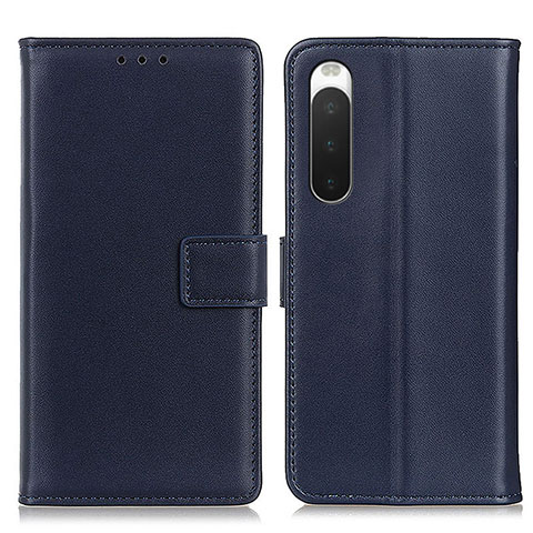 Funda de Cuero Cartera con Soporte Carcasa A08D para Sony Xperia 10 V Azul