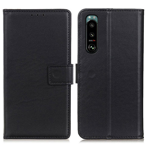 Funda de Cuero Cartera con Soporte Carcasa A08D para Sony Xperia 5 III SO-53B Negro