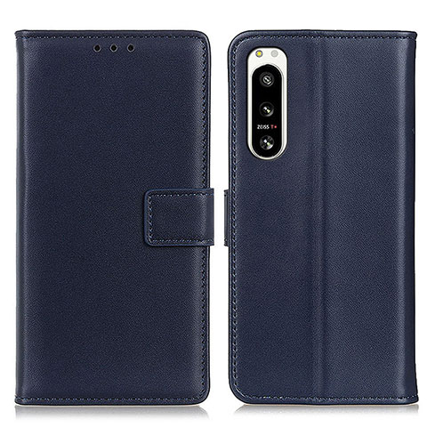 Funda de Cuero Cartera con Soporte Carcasa A08D para Sony Xperia 5 IV Azul