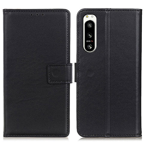 Funda de Cuero Cartera con Soporte Carcasa A08D para Sony Xperia 5 IV Negro