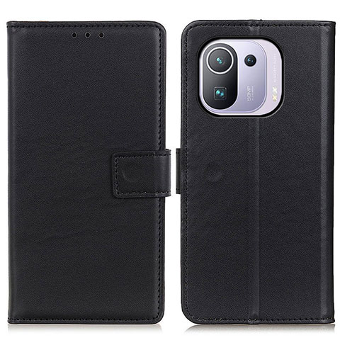 Funda de Cuero Cartera con Soporte Carcasa A08D para Xiaomi Mi 11 Pro 5G Negro