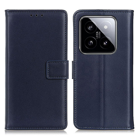 Funda de Cuero Cartera con Soporte Carcasa A08D para Xiaomi Mi 14 Pro 5G Azul