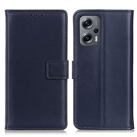 Funda de Cuero Cartera con Soporte Carcasa A08D para Xiaomi Poco F5 5G Azul