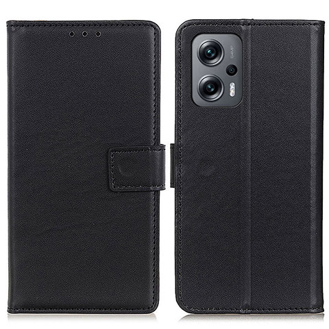 Funda de Cuero Cartera con Soporte Carcasa A08D para Xiaomi Poco F5 5G Negro