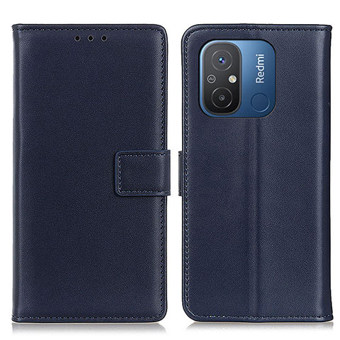 Funda de Cuero Cartera con Soporte Carcasa A08D para Xiaomi Redmi 11A 4G Azul