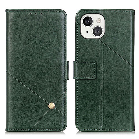 Funda de Cuero Cartera con Soporte Carcasa A09 para Apple iPhone 13 Verde