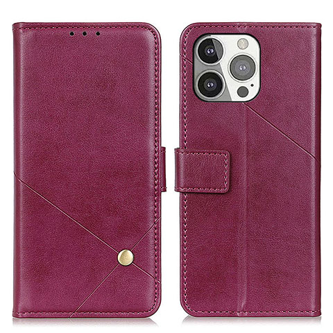 Funda de Cuero Cartera con Soporte Carcasa A09 para Apple iPhone 15 Pro Morado