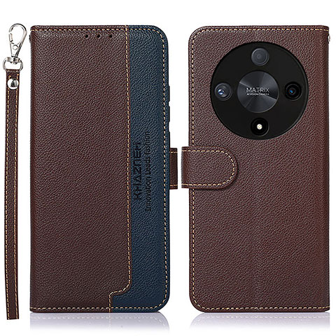 Funda de Cuero Cartera con Soporte Carcasa A09D para Huawei Honor Magic6 Lite 5G Marron