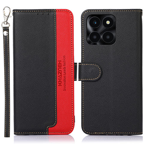 Funda de Cuero Cartera con Soporte Carcasa A09D para Huawei Honor X8b Negro