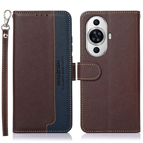 Funda de Cuero Cartera con Soporte Carcasa A09D para Huawei Nova 11 Ultra Marron