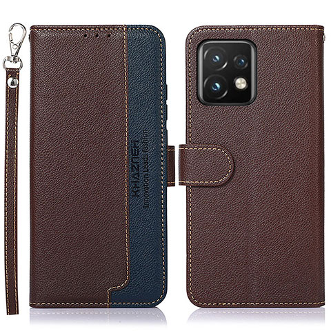 Funda de Cuero Cartera con Soporte Carcasa A09D para Motorola Moto Edge 40 Pro 5G Marron