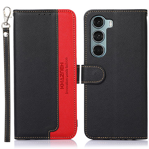 Funda de Cuero Cartera con Soporte Carcasa A09D para Motorola Moto Edge S30 5G Negro