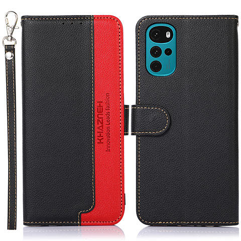 Funda de Cuero Cartera con Soporte Carcasa A09D para Motorola Moto G22 Negro