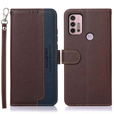 Funda de Cuero Cartera con Soporte Carcasa A09D para Motorola Moto G31 Marron