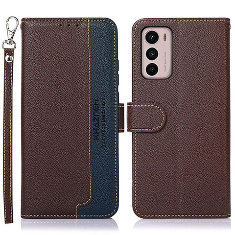 Funda de Cuero Cartera con Soporte Carcasa A09D para Motorola Moto G42 Marron