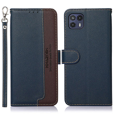 Funda de Cuero Cartera con Soporte Carcasa A09D para Motorola Moto G50 5G Azul