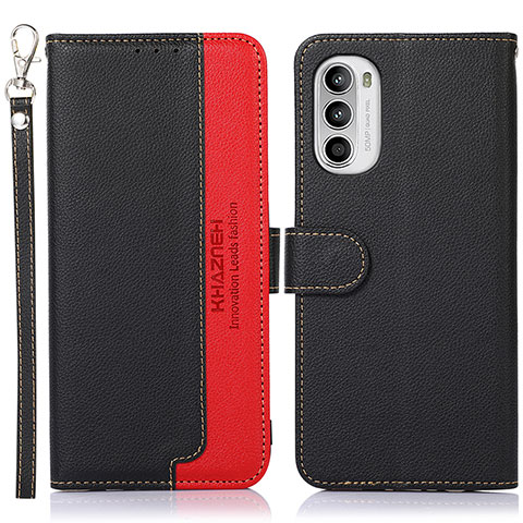 Funda de Cuero Cartera con Soporte Carcasa A09D para Motorola MOTO G52 Negro