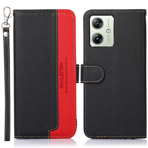 Funda de Cuero Cartera con Soporte Carcasa A09D para Motorola Moto G54 5G Negro