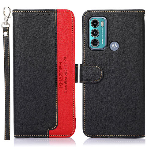 Funda de Cuero Cartera con Soporte Carcasa A09D para Motorola Moto G60 Negro