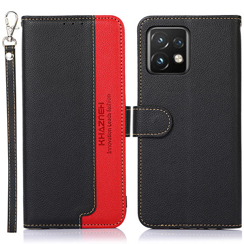 Funda de Cuero Cartera con Soporte Carcasa A09D para Motorola Moto X40 5G Negro