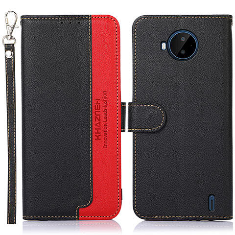 Funda de Cuero Cartera con Soporte Carcasa A09D para Nokia C20 Plus Negro