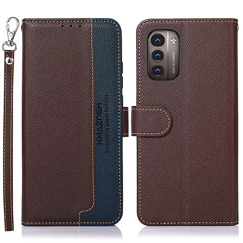 Funda de Cuero Cartera con Soporte Carcasa A09D para Nokia G21 Marron