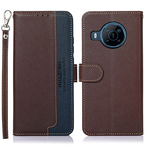 Funda de Cuero Cartera con Soporte Carcasa A09D para Nokia X100 5G Marron