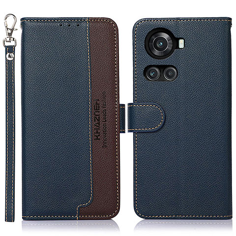 Funda de Cuero Cartera con Soporte Carcasa A09D para OnePlus 10R 5G Azul