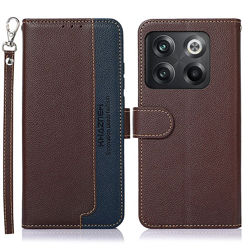 Funda de Cuero Cartera con Soporte Carcasa A09D para OnePlus 10T 5G Marron