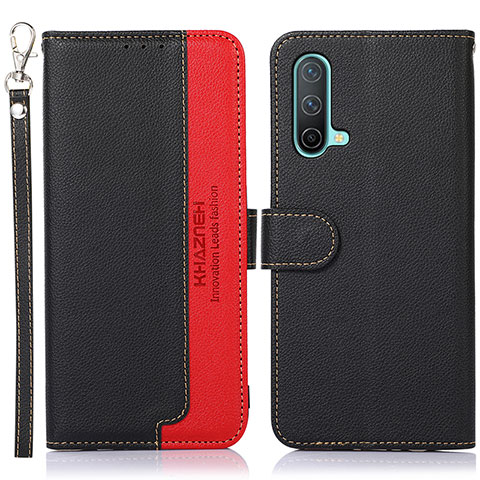 Funda de Cuero Cartera con Soporte Carcasa A09D para OnePlus Nord CE 5G Negro