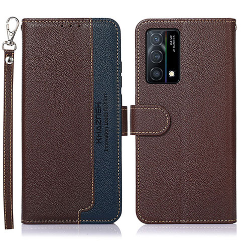 Funda de Cuero Cartera con Soporte Carcasa A09D para Oppo K9 5G Marron