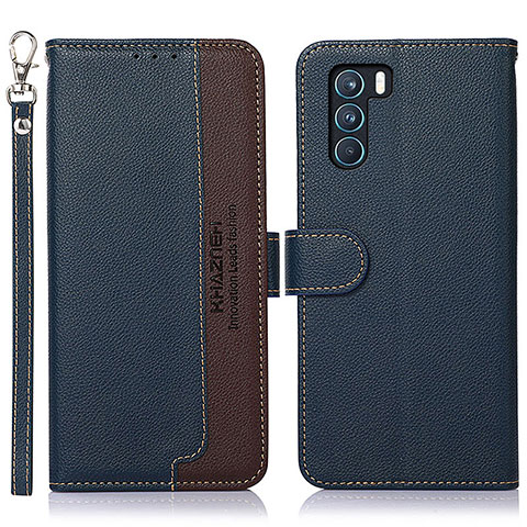 Funda de Cuero Cartera con Soporte Carcasa A09D para Oppo K9 Pro 5G Azul