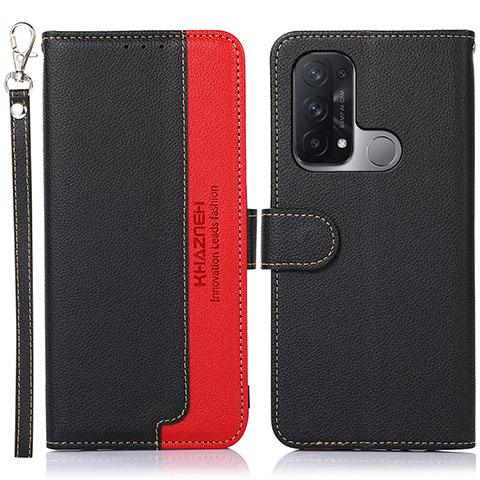 Funda de Cuero Cartera con Soporte Carcasa A09D para Oppo Reno5 A Negro