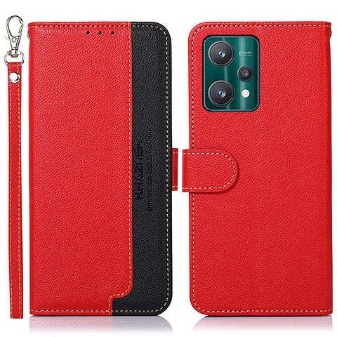 Funda de Cuero Cartera con Soporte Carcasa A09D para Realme 9 Pro 5G Rojo