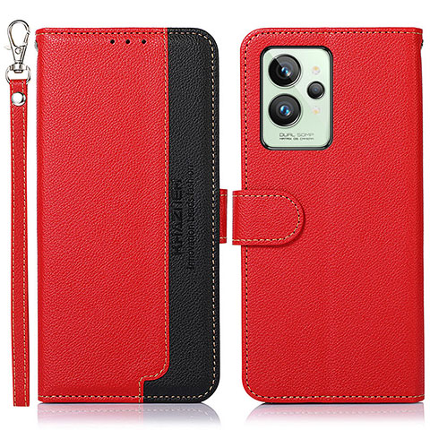 Funda de Cuero Cartera con Soporte Carcasa A09D para Realme GT2 Pro 5G Rojo