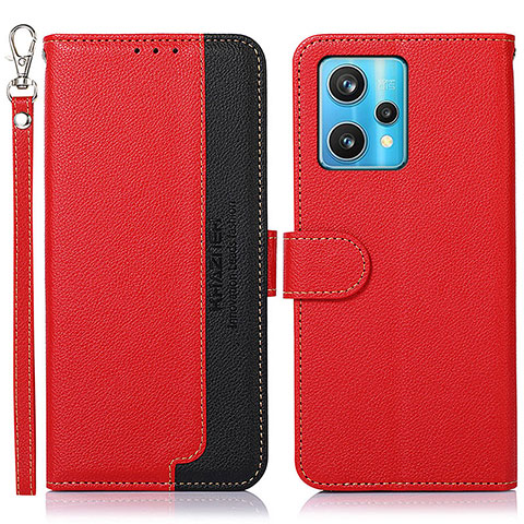 Funda de Cuero Cartera con Soporte Carcasa A09D para Realme Narzo 50 Pro 5G Rojo