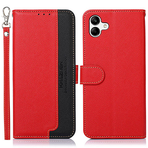 Funda de Cuero Cartera con Soporte Carcasa A09D para Samsung Galaxy A04 4G Rojo