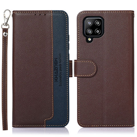 Funda de Cuero Cartera con Soporte Carcasa A09D para Samsung Galaxy A42 5G Marron