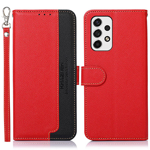 Funda de Cuero Cartera con Soporte Carcasa A09D para Samsung Galaxy A53 5G Rojo