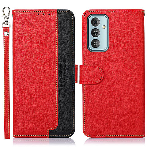 Funda de Cuero Cartera con Soporte Carcasa A09D para Samsung Galaxy F23 5G Rojo