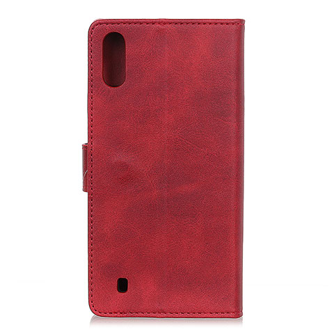 Funda de Cuero Cartera con Soporte Carcasa A09D para Samsung Galaxy M01 Rojo