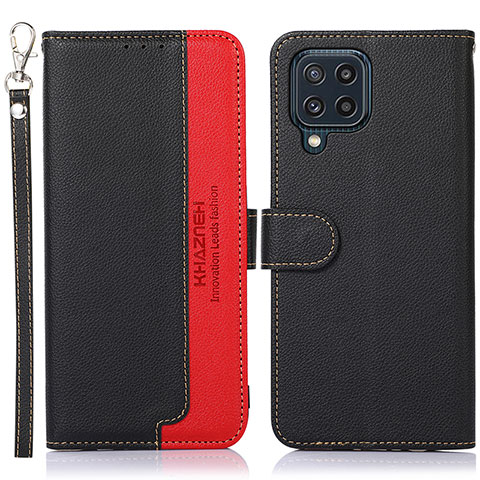 Funda de Cuero Cartera con Soporte Carcasa A09D para Samsung Galaxy M32 4G Negro