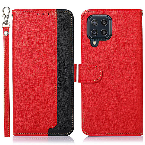 Funda de Cuero Cartera con Soporte Carcasa A09D para Samsung Galaxy M32 4G Rojo