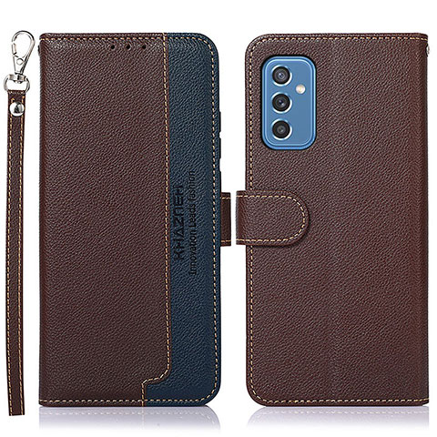 Funda de Cuero Cartera con Soporte Carcasa A09D para Samsung Galaxy M52 5G Marron