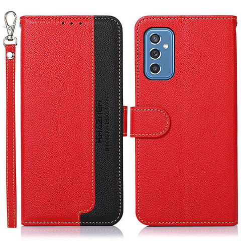 Funda de Cuero Cartera con Soporte Carcasa A09D para Samsung Galaxy M52 5G Rojo