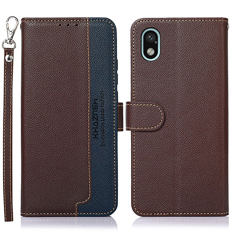 Funda de Cuero Cartera con Soporte Carcasa A09D para Sony Xperia Ace III SOG08 Marron