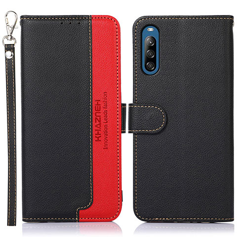 Funda de Cuero Cartera con Soporte Carcasa A09D para Sony Xperia L4 Negro