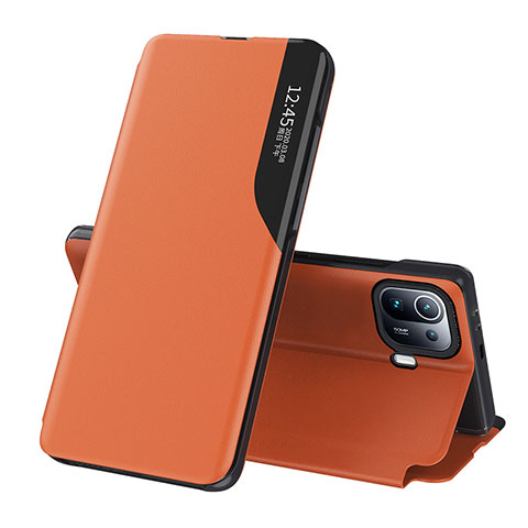 Funda de Cuero Cartera con Soporte Carcasa A09D para Xiaomi Mi 11 Pro 5G Naranja